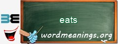 WordMeaning blackboard for eats